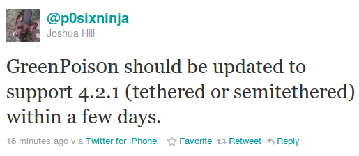 GreenPois0n na iOS 4.2 by měl být během několika dnů propuštěn!